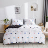 Scandinavian Duvet Cover White Multicolored Heart
