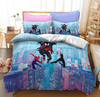 Spider Man Into The Spider-Verse New York Duvet Cover