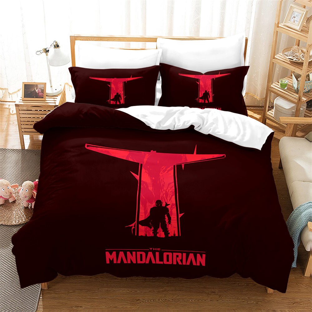 Duvet Cover Star Wars The Mandalorian Red