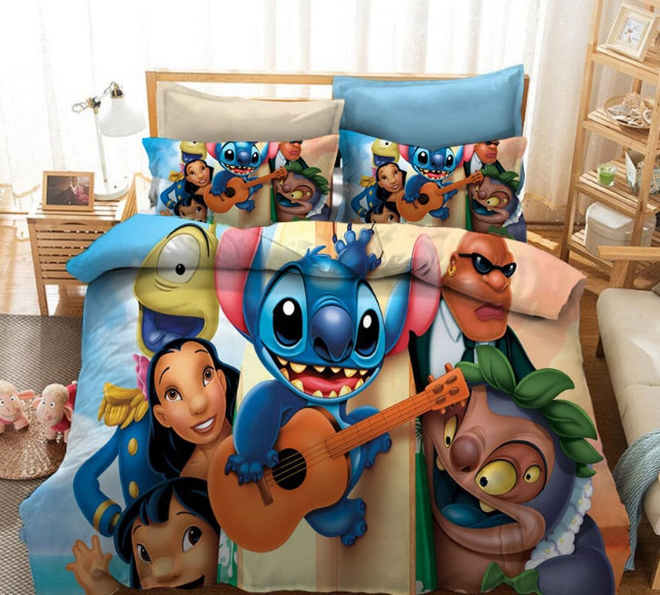 Stitch Plays Guitar Duvet Cover