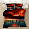 Stranger Things Duvet Cover Red Sky