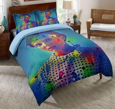 Stranger Things Eleven And The Lights Duvet Cover