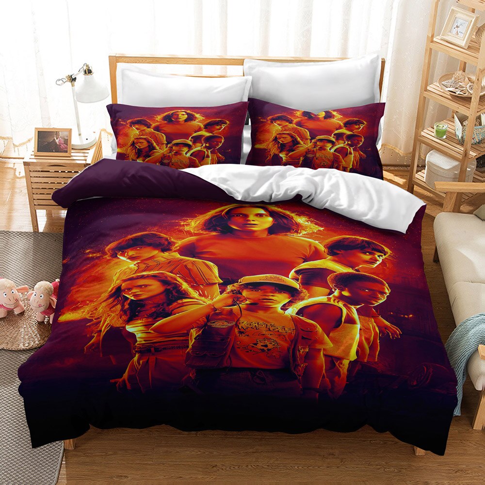 Stranger Things Red Duvet Cover