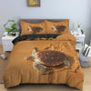 Turtle On The Sand Duvet Cover