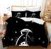 Totoro Duvet Cover Black and White Rain