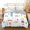 City Vehicles Duvet Cover For Kids