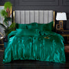 Shiny Green Satin Duvet Cover