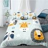 Green Duvet Cover Animals