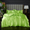 Satin Shiny Green Duvet Cover