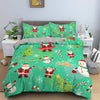 Santa Claus Green Duvet Cover