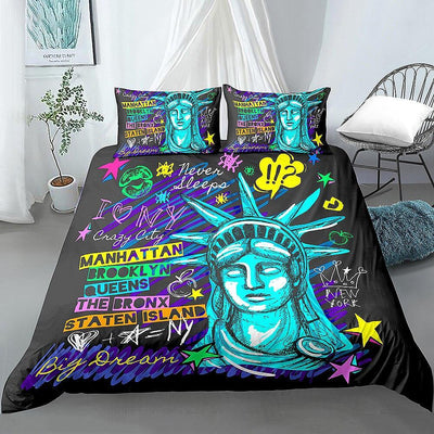 New York Teen Boy Vintage Duvet Cover