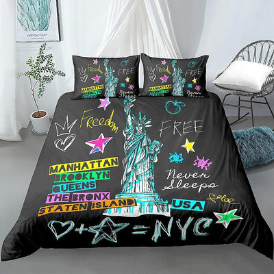 New York Teen Boy Vintage Duvet Cover