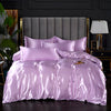 Light Purple Satin Duvet Cover