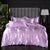 Light Purple Satin Duvet Cover