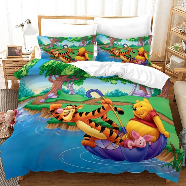 Winnie The Pooh On The Water Duvet Cover