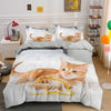 Cat Pattern Double Duvet Cover