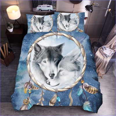 Wolf Dream Catcher Duvet Cover