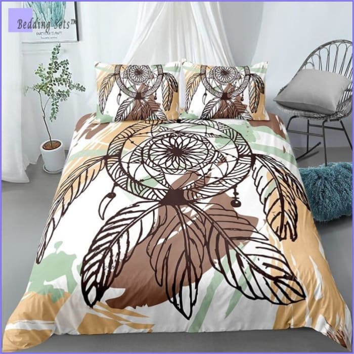 Brown Dreamcatcher Duvet Cover