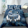 Indian Dreamcatcher Wolf Duvet Cover