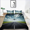 Plane Takeoff Duvet Cover