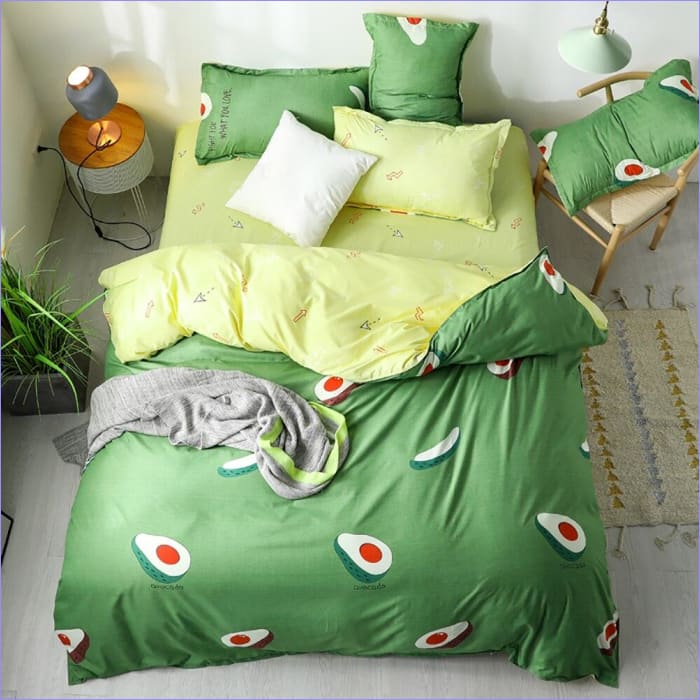Two-Tone Avocado Duvet Cover