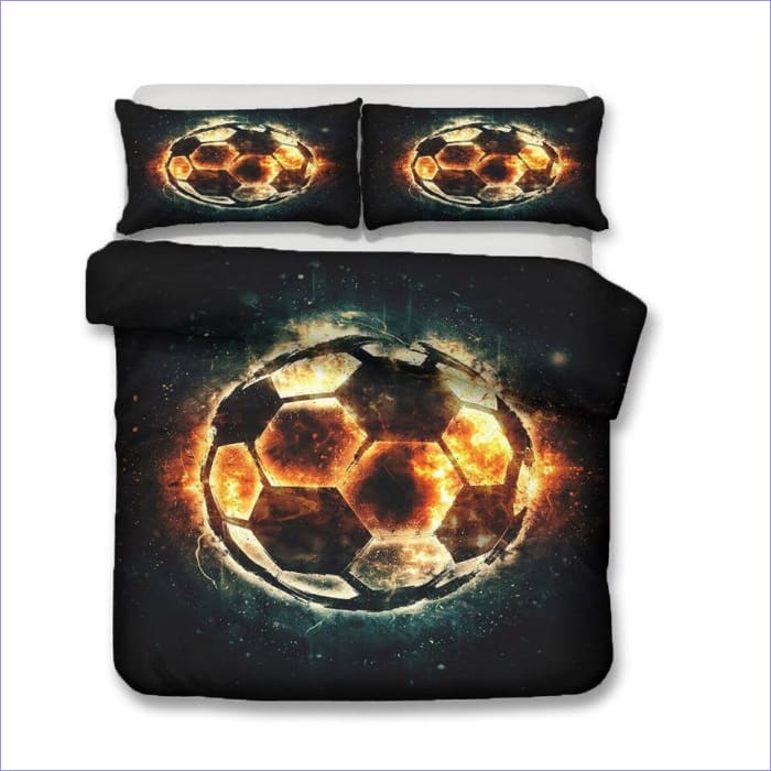 Space Soccer Ball Duvet Cover