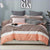 Taupe / Orange Stripes Duvet Cover