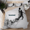 Basketball Dunk Duvet Cover Black and White