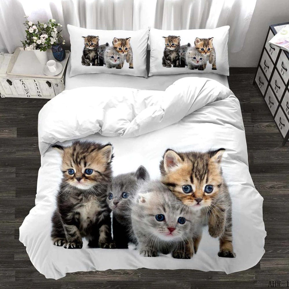 White Kittens Duvet Cover 200x200