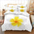 Frangipani Floral White Duvet Cover