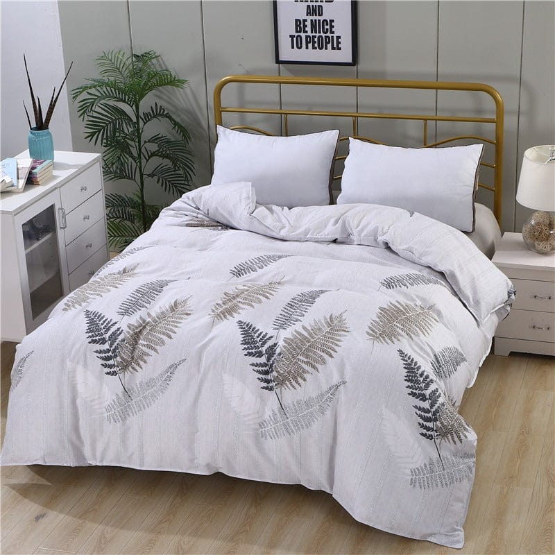 Fern White Duvet Cover