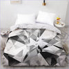 Gray White Duvet Cover