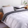 White Gray and White Duvet Cover