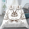 Smiling Rabbit White Duvet Cover