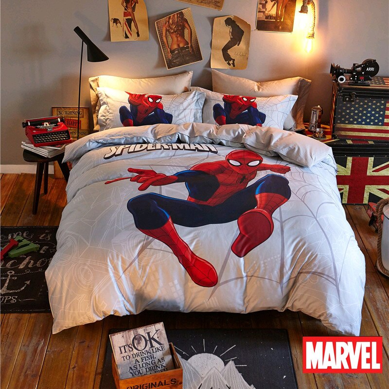 Marvel Spider Man White Duvet Cover 100% Cotton