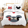 Mickey And Minnie Are Kissing White Duvet Cover