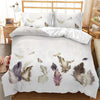 Feather Pattern White Duvet Cover