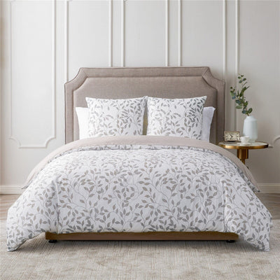 White and Beige Duvet Cover