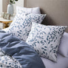 White and Navy Duvet Cover