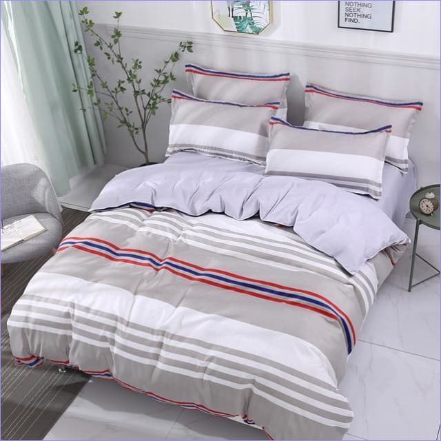 White and Gray Duvet Cover