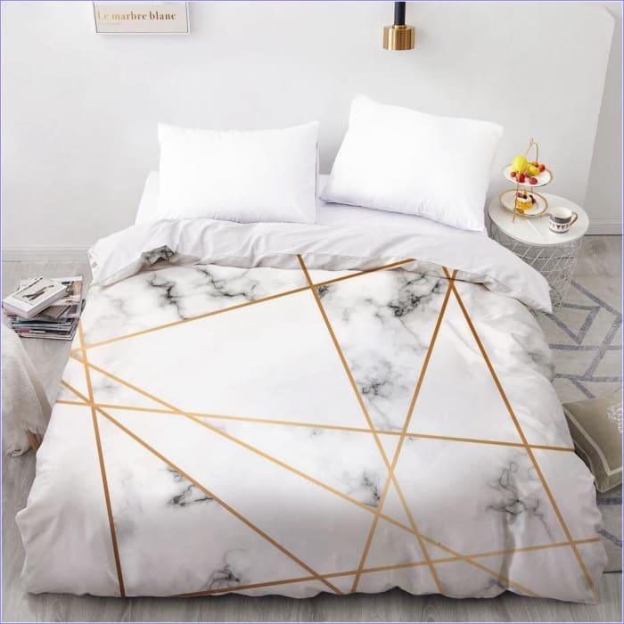 White and Gold Duvet Cover