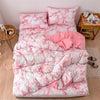 White and Pink Duvet Cover