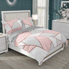 White and Pale Pink Duvet Cover