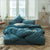 Plain duck blue duvet cover