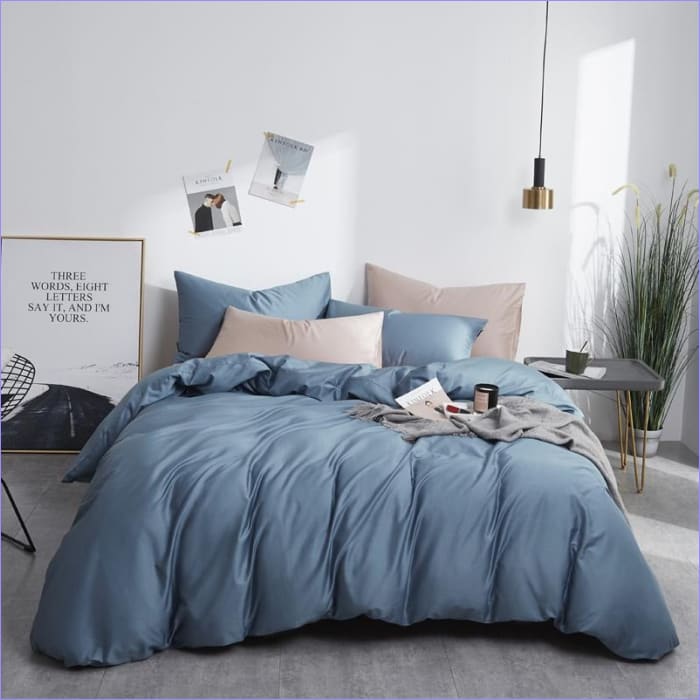 Blue Gray Duvet Cover