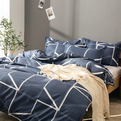 Scandinavian Blue Duvet Cover