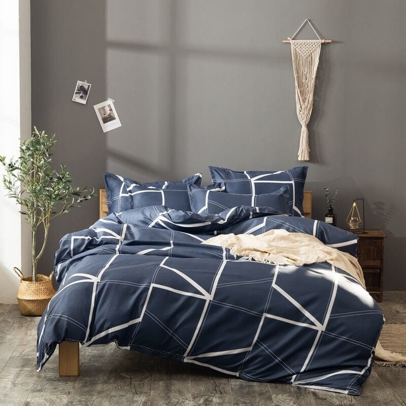 Scandinavian Blue Duvet Cover