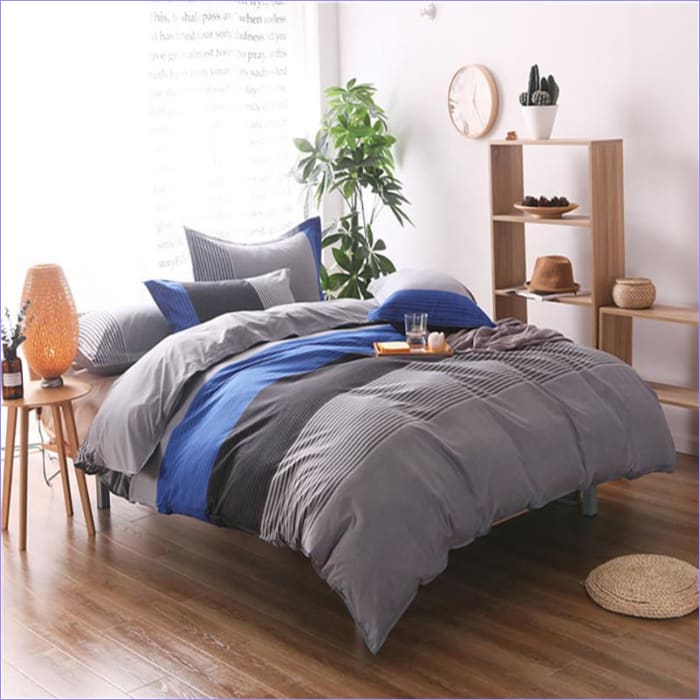 Blue and Gray Duvet Cover