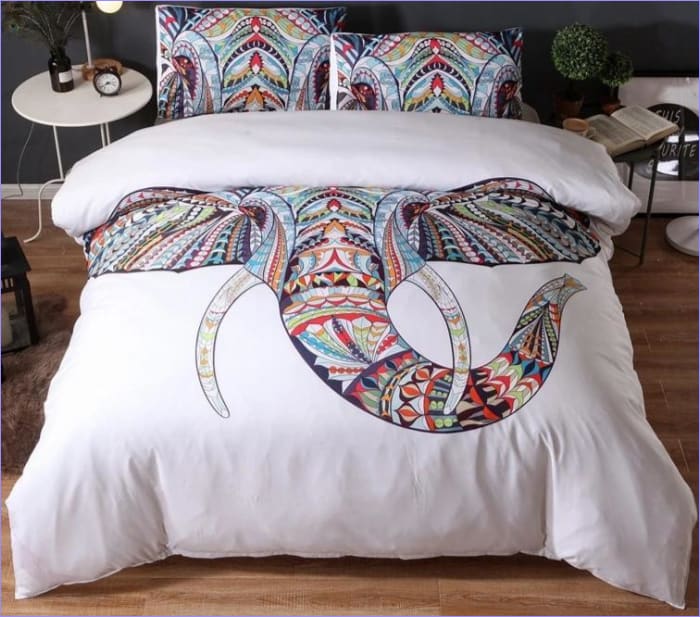 Bohemian Indian Elephant Duvet Cover