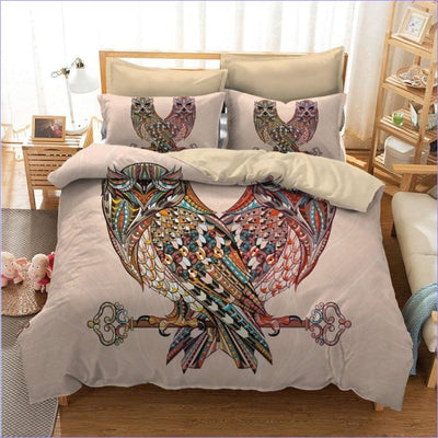 Bohemian Owls Duvet Cover